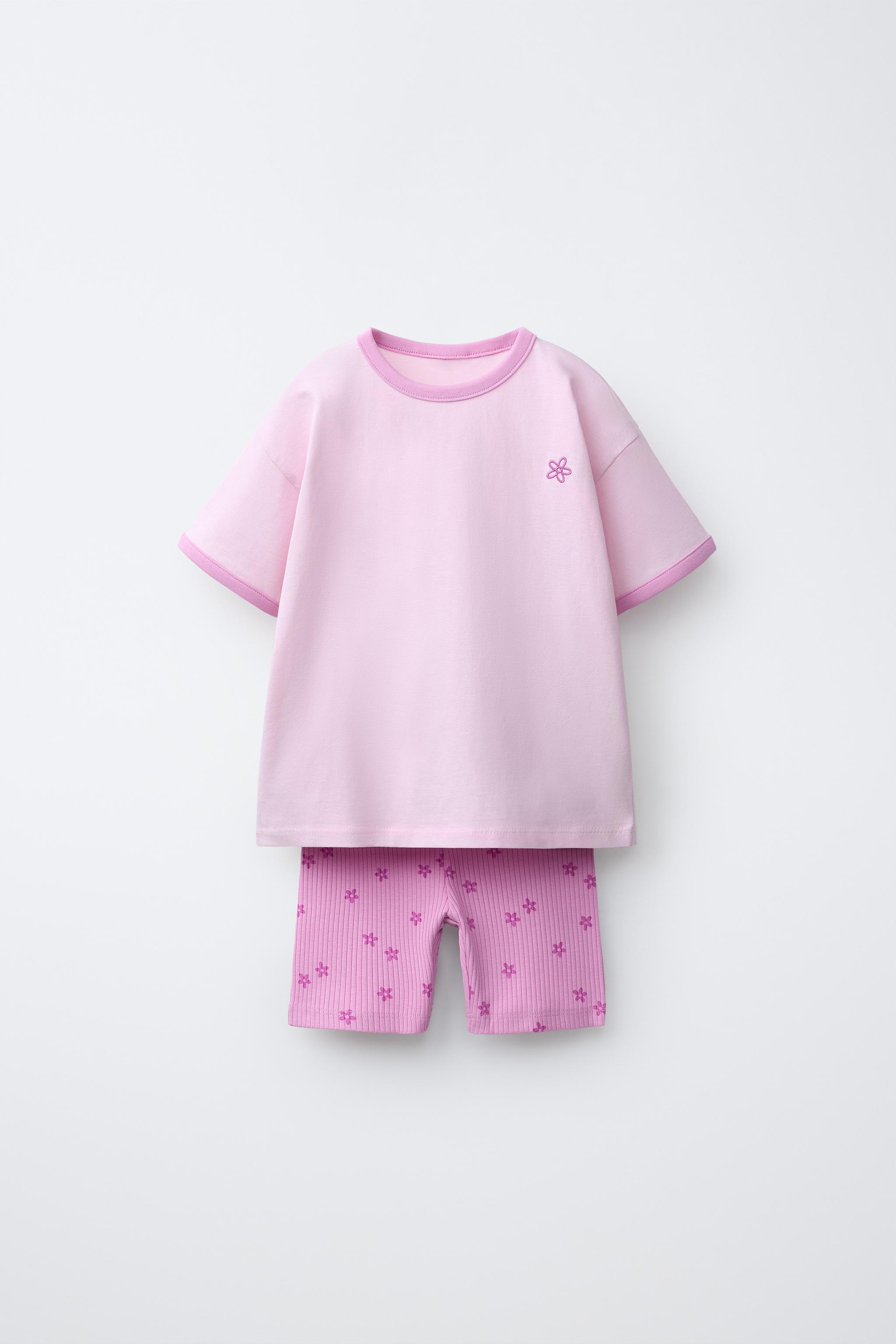 HEART T-SHIRT AND CYCLING SHORTS SET